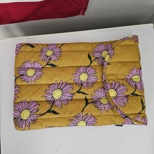 Floral Yellow Baggu Puffy Laptop Tablet Sleeve  Daisy Chain